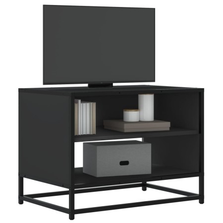 Mueble de TV madera de ingeniería y metal negro 61x40x46 cm en Muebles TV | Comprar online en Foru.es