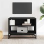 Mueble de TV madera de ingeniería y metal negro 61x40x46 cm en Muebles TV | Comprar online en Foru.es