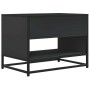Mueble de TV madera de ingeniería y metal negro 61x40x46 cm en Muebles TV | Comprar online en Foru.es