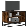 Mueble TV metal y madera ingeniería roble humo 61x40x46 cm en Muebles TV | Comprar online en Foru.es
