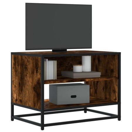 Mueble TV metal y madera ingeniería roble humo 61x40x46 cm en Muebles TV | Comprar online en Foru.es