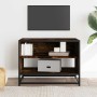 Mueble TV metal y madera ingeniería roble humo 61x40x46 cm en Muebles TV | Comprar online en Foru.es