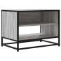 Mueble TV madera ingeniería y metal roble ahumado 61x40x46 cm en Muebles TV | Comprar online en Foru.es