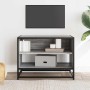 Mueble TV madera ingeniería y metal roble ahumado 61x40x46 cm en Muebles TV | Comprar online en Foru.es