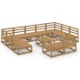 Juego de muebles de jardín 12 piezas madera maciza de pino en Conjuntos de jardín | Comprar online en Foru.es