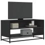 Mueble de TV madera de ingeniería y metal negro 91x40x46 cm en Muebles TV | Comprar online en Foru.es