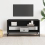 Mueble de TV madera de ingeniería y metal negro 91x40x46 cm en Muebles TV | Comprar online en Foru.es