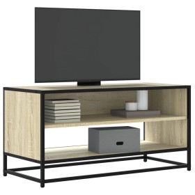 Mueble TV metal y madera ingeniería roble Sonoma 91x40x46 cm en Muebles TV | Comprar online en Foru.es