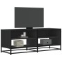 Mueble de TV madera de ingeniería y metal negro 120,5x40x46 cm en Muebles TV | Comprar online en Foru.es