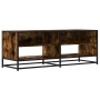 Mueble TV metal y madera ingeniería roble humo 120,5x40x46 cm en Muebles TV | Comprar online en Foru.es