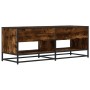Mueble TV metal y madera ingeniería roble humo 120,5x40x46 cm en Muebles TV | Comprar online en Foru.es