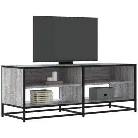 Mueble TV metal y madera ingeniería gris Sonoma 120,5x40x46 cm en Muebles TV | Comprar online en Foru.es