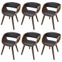 Sillas de comedor 6 unidades cuero sintético marrón de vidaXL, Sillas de comedor - Ref: Foro24-270045, Precio: 1,00 €, Descue...