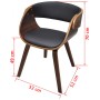 Sillas de comedor 6 unidades cuero sintético marrón de vidaXL, Sillas de comedor - Ref: Foro24-270045, Precio: 1,00 €, Descue...