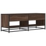 Mueble TV metal y madera ingeniería marrón roble 120,5x40x46 cm en Muebles TV | Comprar online en Foru.es