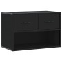 Mueble de TV metal y madera de ingeniería negro 60x31x39,5 cm en Muebles TV | Comprar online en Foru.es