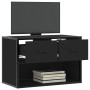 Mueble de TV metal y madera de ingeniería negro 60x31x39,5 cm en Muebles TV | Comprar online en Foru.es