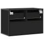 Mueble de TV metal y madera de ingeniería negro 60x31x39,5 cm en Muebles TV | Comprar online en Foru.es