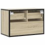 Mueble TV madera ingeniería y metal roble Sonoma 60x31x39,5 cm en Muebles TV | Comprar online en Foru.es