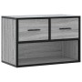 Mueble de TV madera y metal roble ahumado 60x31x39,5 cm en Muebles TV | Comprar online en Foru.es