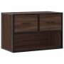 Mueble TV madera ingeniería y metal marrón roble 60x31x39,5 cm en Muebles TV | Comprar online en Foru.es