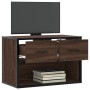 Mueble TV madera ingeniería y metal marrón roble 60x31x39,5 cm en Muebles TV | Comprar online en Foru.es