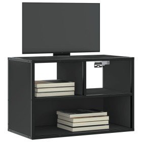 Mueble de TV metal y madera de ingeniería negro 60x31x39,5 cm en Muebles TV | Comprar online en Foru.es
