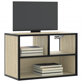 Mueble TV madera ingeniería y metal roble Sonoma 60x31x39,5 cm en Muebles TV | Comprar online en Foru.es