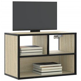 Mueble TV madera ingeniería y metal roble Sonoma 60x31x39,5 cm en Muebles TV | Comprar online en Foru.es