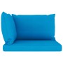 Sofá de jardín de palets de 2 plazas con cojines azul claro de vidaXL, Conjuntos de jardín - Ref: Foro24-3067276, Precio: 140...