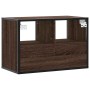 Mueble TV madera ingeniería y metal marrón roble 60x31x39,5 cm en Muebles TV | Comprar online en Foru.es
