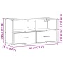Mueble TV madera ingeniería y metal roble Sonoma 80x31x39,5 cm en Muebles TV | Comprar online en Foru.es