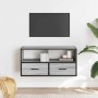 Mueble TV madera ingeniería y metal roble ahumado 80x31x39,5 cm en Muebles TV | Comprar online en Foru.es