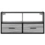 Mueble TV madera ingeniería y metal roble ahumado 80x31x39,5 cm en Muebles TV | Comprar online en Foru.es