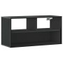 Mueble de TV metal y madera de ingeniería negro 80x31x39,5 cm en Muebles TV | Comprar online en Foru.es