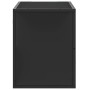 Mueble de TV metal y madera de ingeniería negro 80x31x39,5 cm en Muebles TV | Comprar online en Foru.es