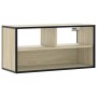 Mueble TV madera ingeniería y metal roble Sonoma 80x31x39,5 cm en Muebles TV | Comprar online en Foru.es