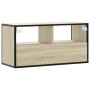 Mueble TV madera ingeniería y metal roble Sonoma 80x31x39,5 cm en Muebles TV | Comprar online en Foru.es