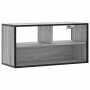 Mueble TV madera ingeniería y metal roble ahumado 80x31x39,5 cm en Muebles TV | Comprar online en Foru.es