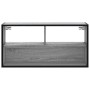 Mueble TV madera ingeniería y metal roble ahumado 80x31x39,5 cm en Muebles TV | Comprar online en Foru.es