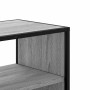 Mueble TV madera ingeniería y metal roble ahumado 80x31x39,5 cm en Muebles TV | Comprar online en Foru.es