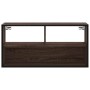 Mueble TV madera ingeniería y metal marrón roble 80x31x39,5 cm en Muebles TV | Comprar online en Foru.es