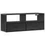 Mueble de TV madera de ingeniería y metal negro 100x31x39,5 cm en Muebles TV | Comprar online en Foru.es
