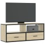 Mueble TV madera ingeniería y metal roble Sonoma 100x31x39,5 cm en Muebles TV | Comprar online en Foru.es