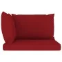 Sofá de jardín de palets de 2 plazas con cojines rojo tinto de vidaXL, Conjuntos de jardín - Ref: Foro24-3067281, Precio: 141...