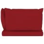 Sofá de jardín de palets de 2 plazas con cojines rojo tinto de vidaXL, Conjuntos de jardín - Ref: Foro24-3067281, Precio: 141...