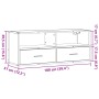 Mueble TV madera ingeniería y metal roble Sonoma 100x31x39,5 cm en Muebles TV | Comprar online en Foru.es