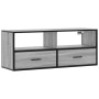 Mueble de TV madera y metal roble ahumado 100x31x39,5 cm en Muebles TV | Comprar online en Foru.es