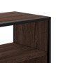 Mueble TV madera ingeniería y metal marrón roble 100x31x39,5 cm en Muebles TV | Comprar online en Foru.es