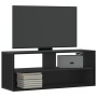 Mueble de TV madera de ingeniería y metal negro 100x31x39,5 cm en Muebles TV | Comprar online en Foru.es